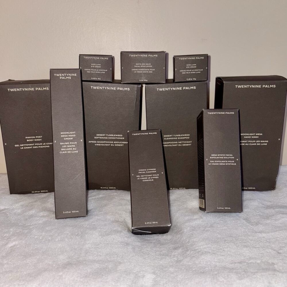 10 Pcs Luxury Skin Care Products from Twentynine 29 Palms Vegan Cruelty Free NEW